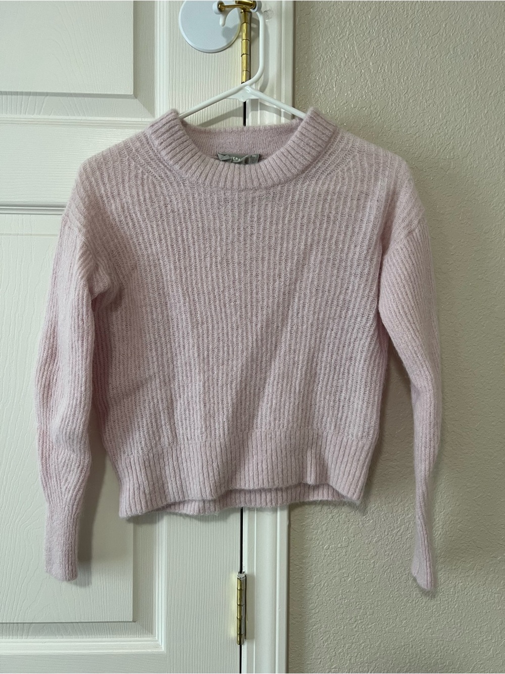 Everlane The Cocoon Alpaca Blend Rib Knit Sweater Pink Size XXS